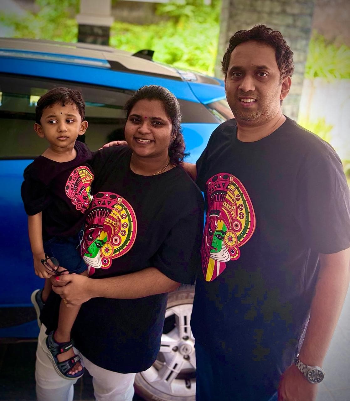 Our family in matching shirts