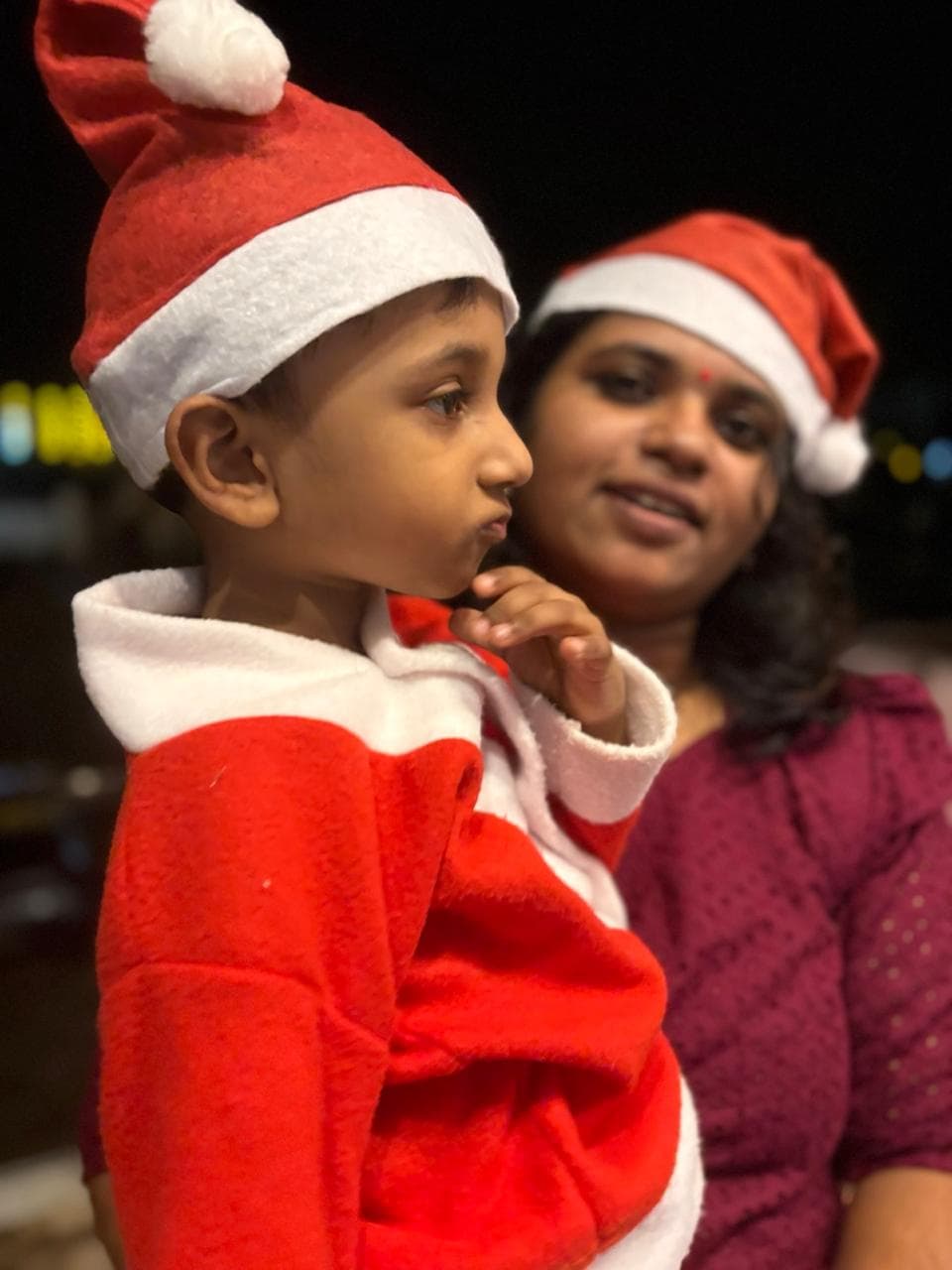 Zian in Santa costume